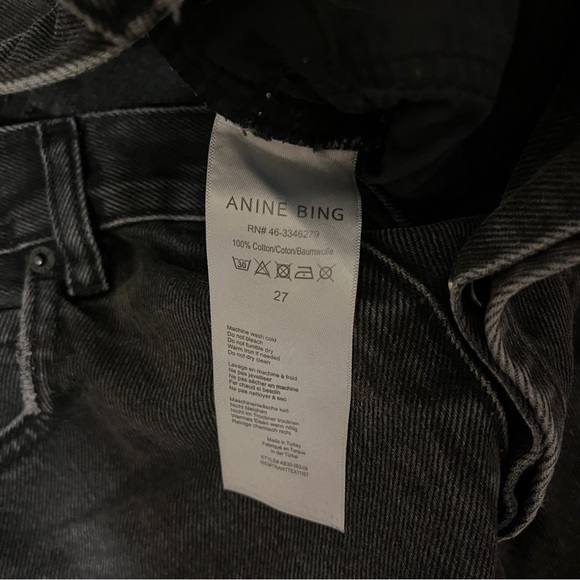 anine bing black straight jeans - Picture 4 of 4
